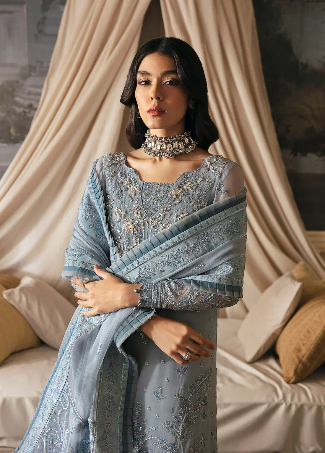 Gulaal | Embroidered Chiffon 23 | Zuria - House Of Anaya