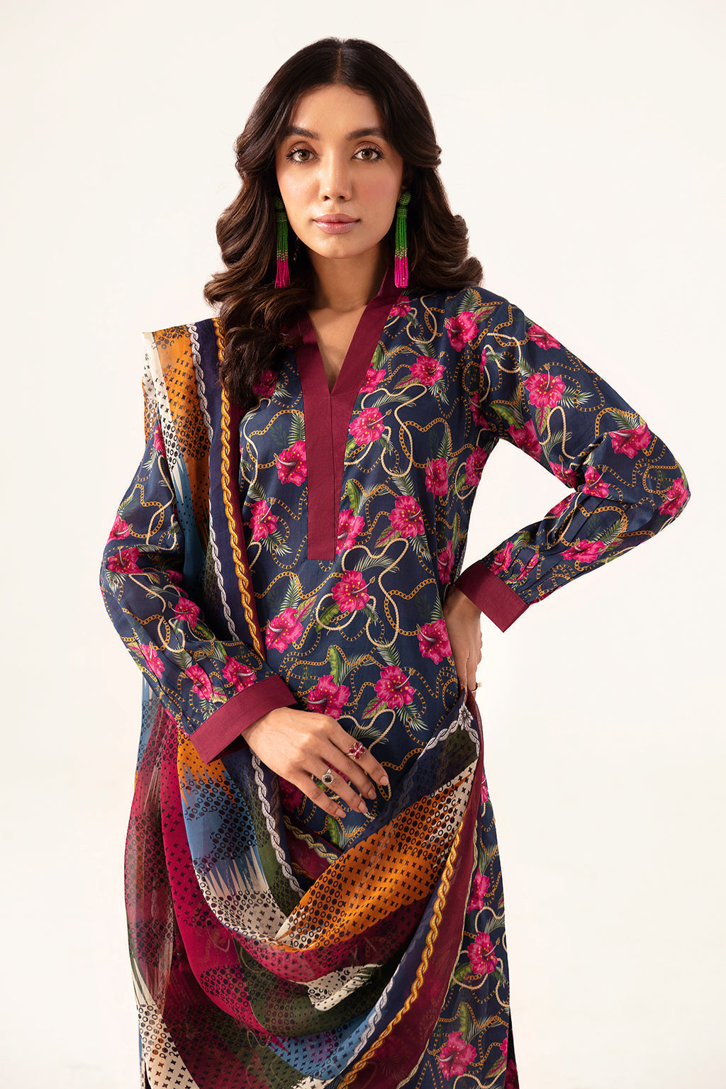 Ramsha | Pinted Lawn | RP-101 - House Of Anaya