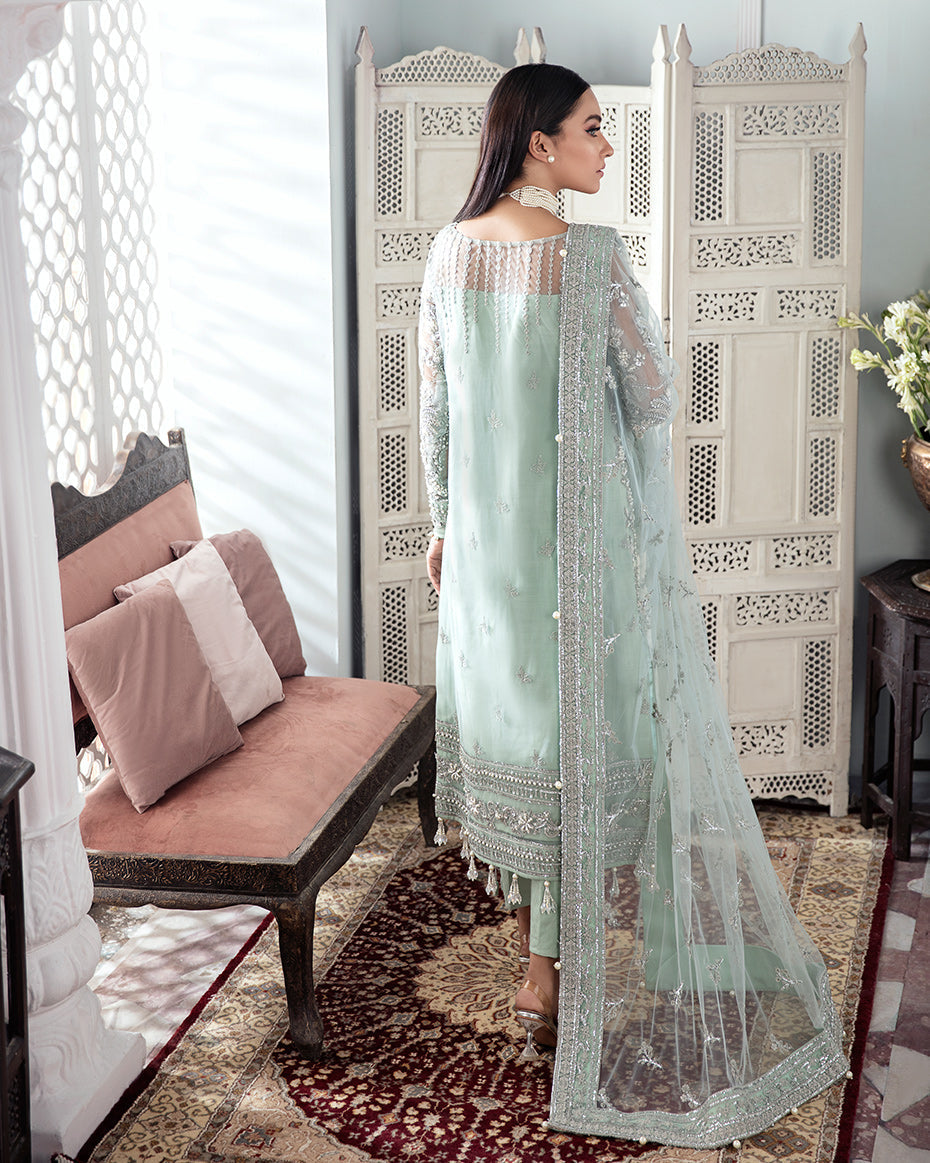 Gulaal | Wedding Formals | Zeba Embroidered Net 3-Piece Suit WS-21 - House Of Anaya