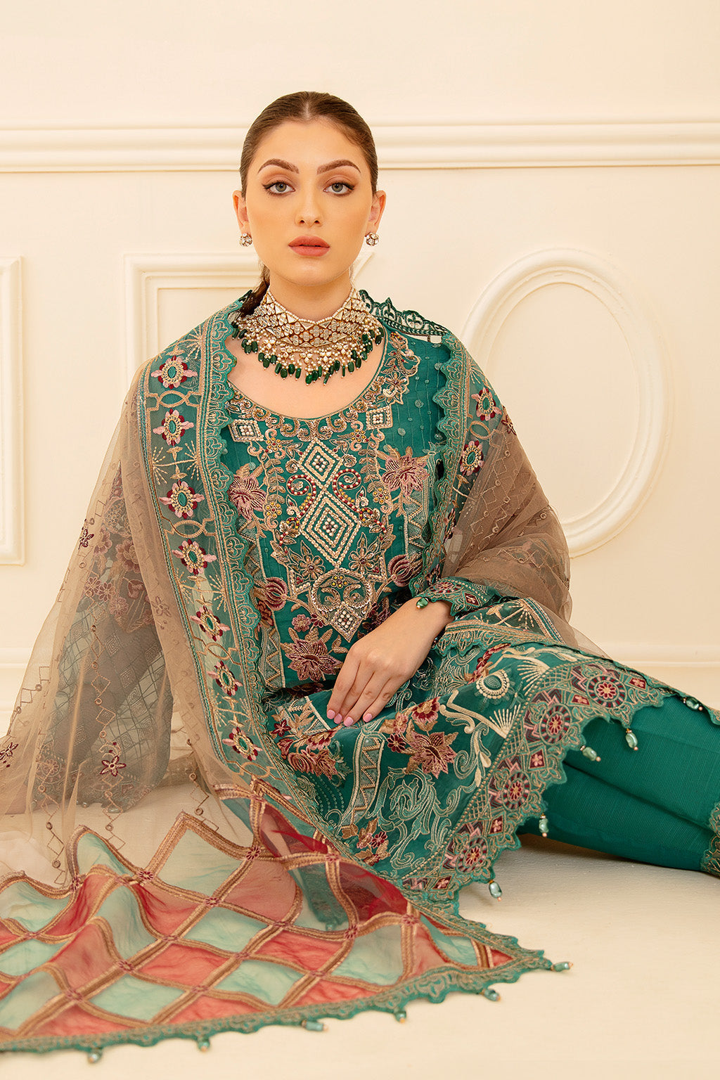 Ramsha | Minhal Organza Collection | M-708 - House Of Anaya