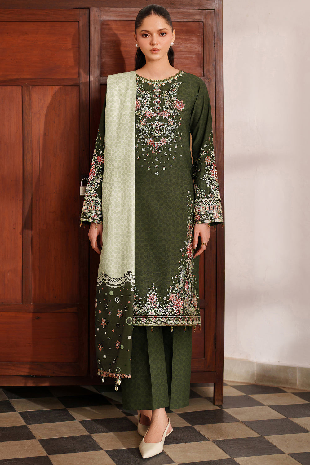 Farasha | Meline Premium Viscose 25 | Olive Drape