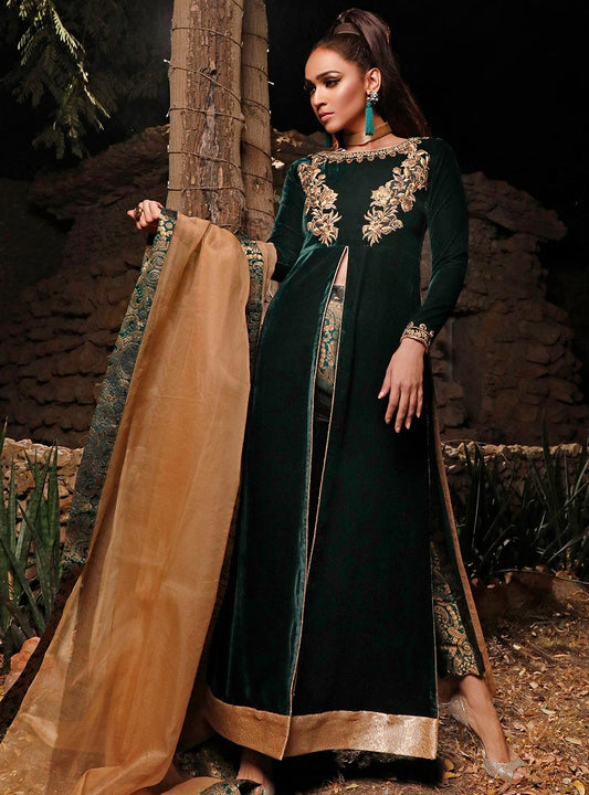 Zainab Chottani | Semi Formals | DARK MOSS TOPAZ - House Of Anaya