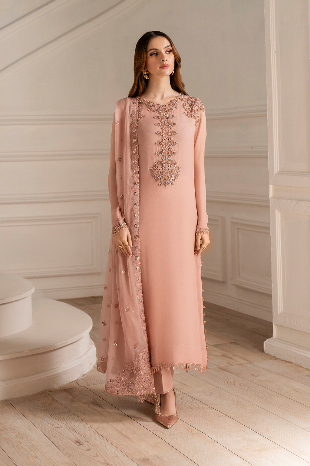 Iznik I Festive Formal I UE-479 Embroidered Chiffon