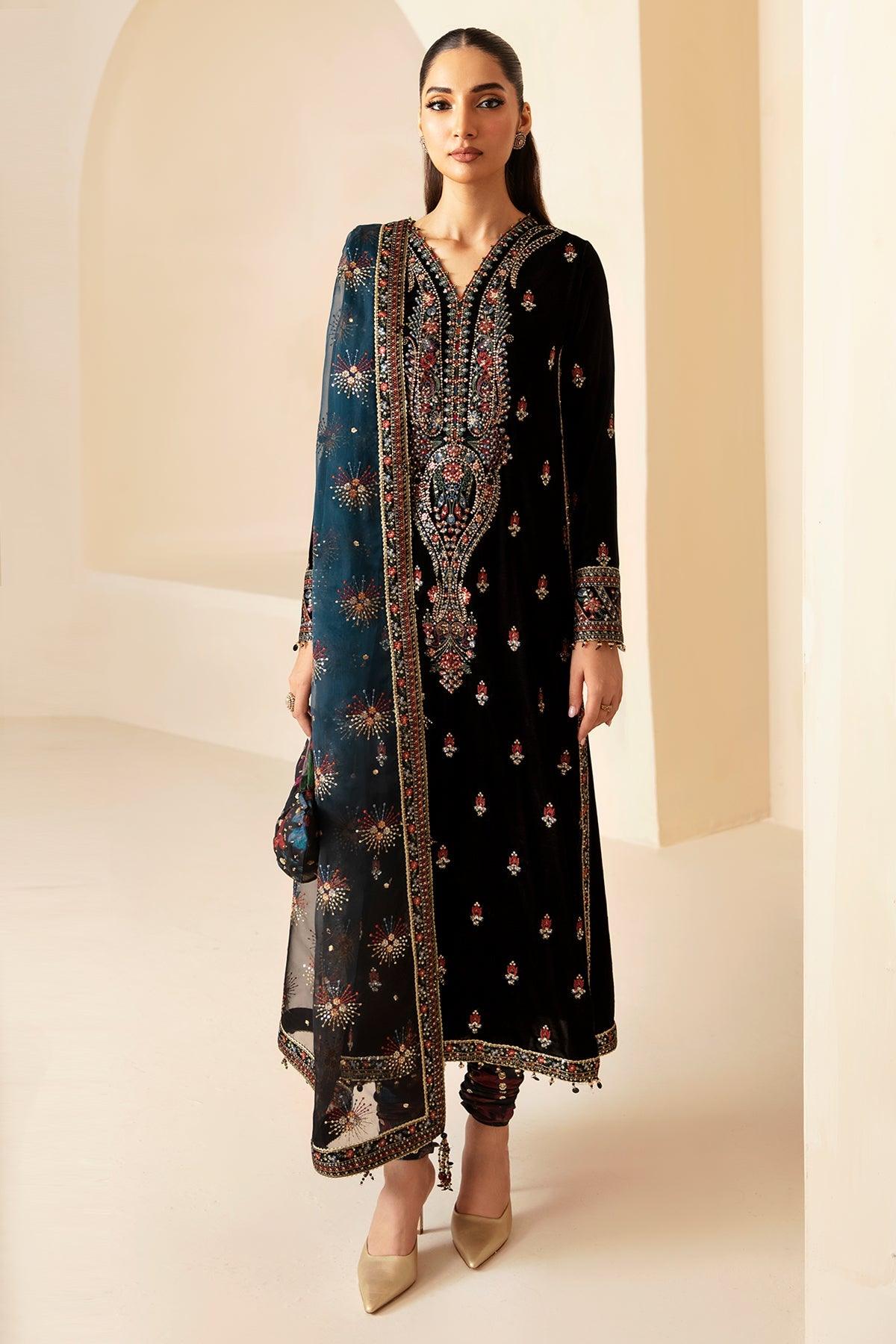 JAZMIN__Embroidered Velvet Formal VF-2028 - House Of Anaya