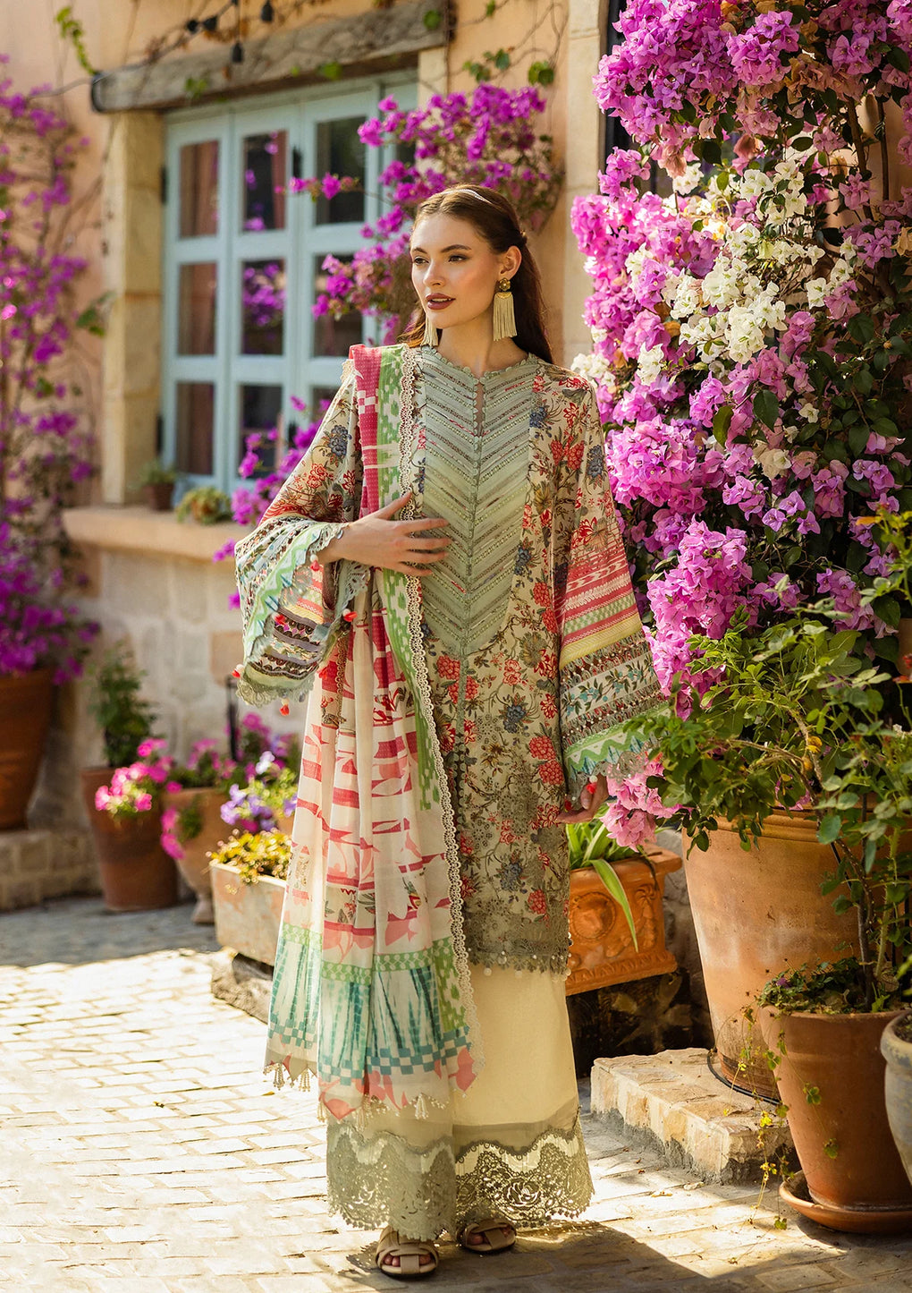 Elaf Premium | Print Chikankari 25 | ELK-01B GIARDINO