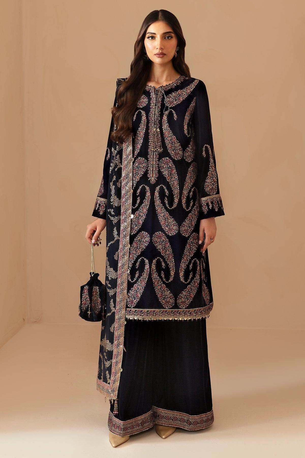 JAZMIN__Embroidered Velvet Formal VF-2024 - House Of Anaya