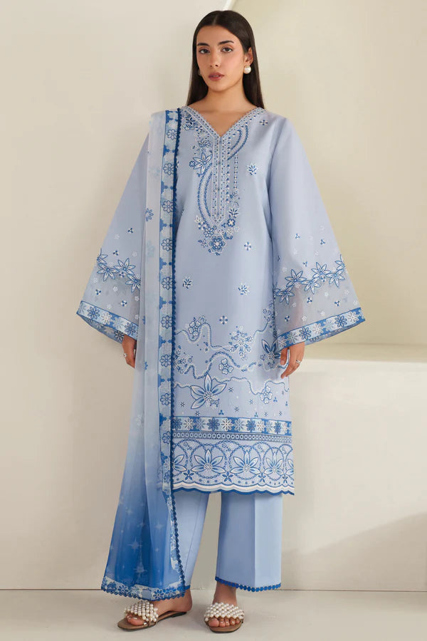 Farasha | Summer Weaves Embroidered lawn'26 | Cloud Aura