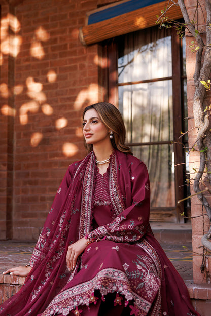 Farasha | Dastoor Embroidered Lawn SS24 | RUBY GLAM - House Of Anaya