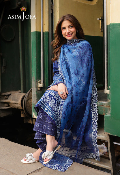 Asim Jofa | Summer Rhapsody |  AJUBU-02 Embroidered Jacquard