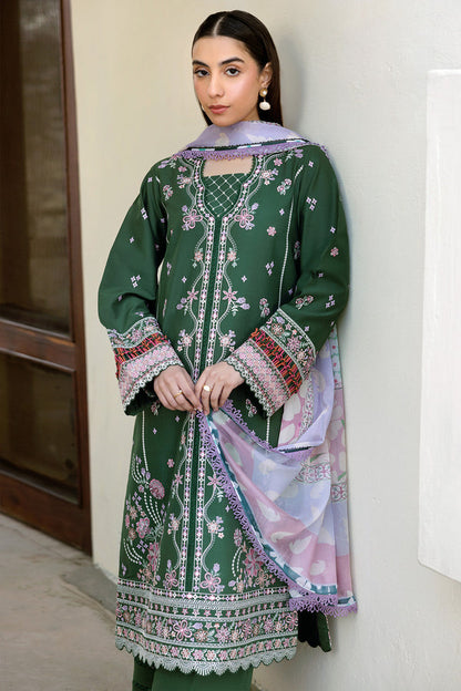 Farasha | Summer Weaves Embroidered Lawn | Emerald Eclips