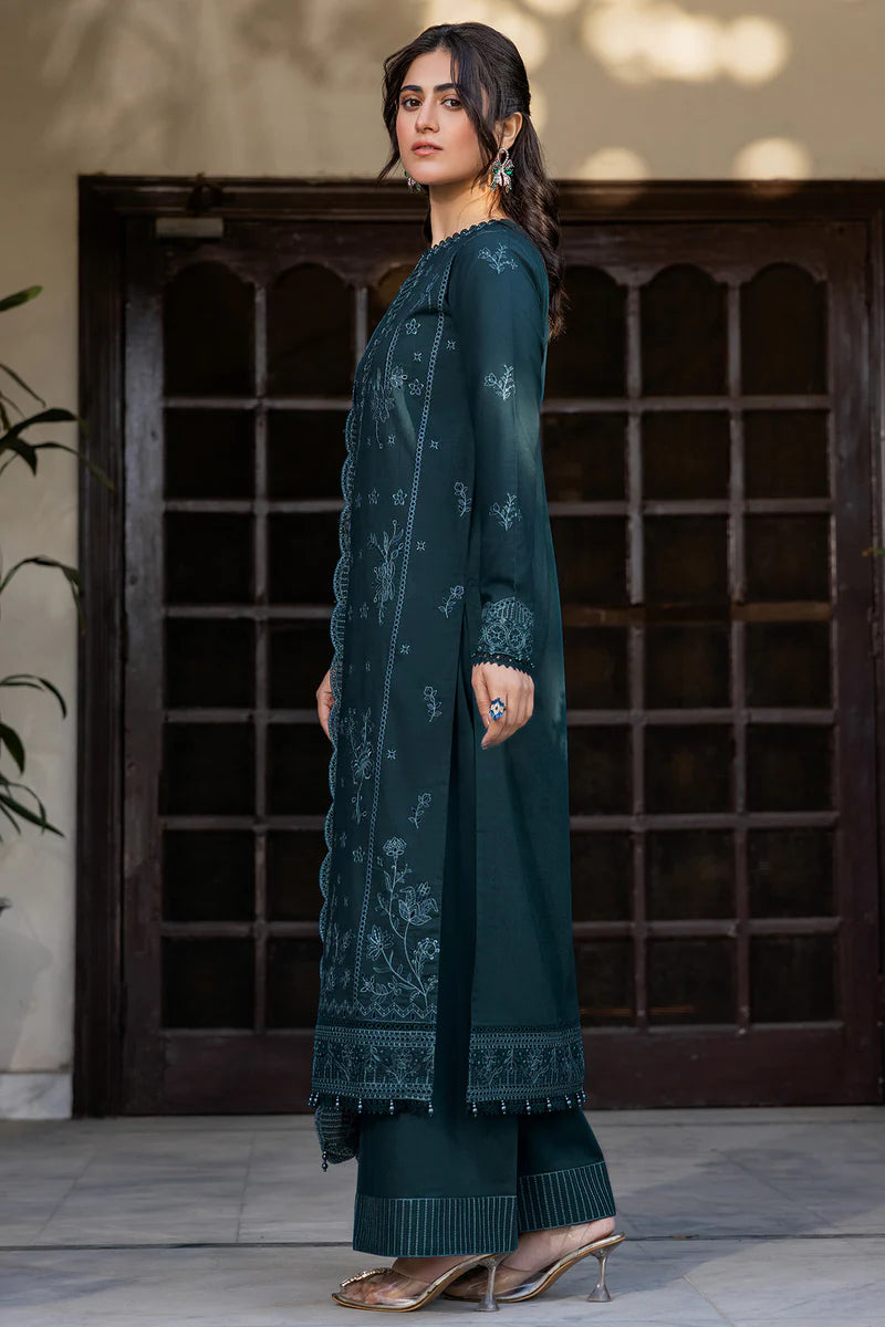 Farasha | Summer Weaves Embroidered lawn'26 | Teal Serenity