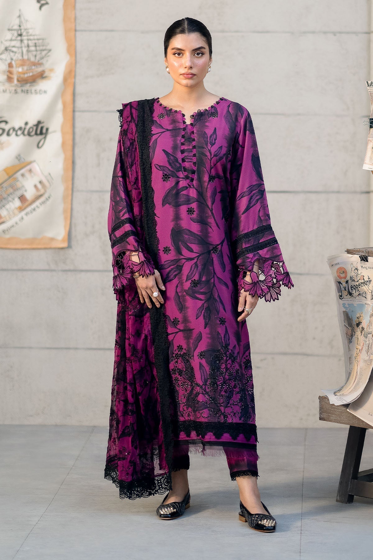 Nureh | Glam Girl Lawn | GL-23 - House Of Anaya