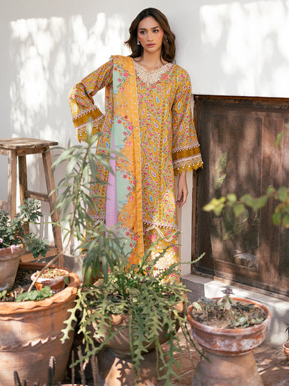 Bin Ilyas | Hazel Printed Lawn 25 | 2072 - B