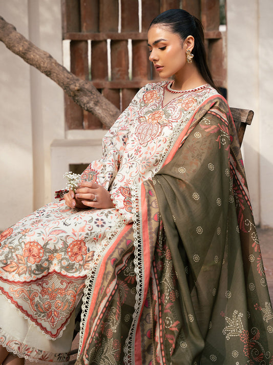 Bin Ilyas | Hazel Printed Lawn 25 | 2073 - A