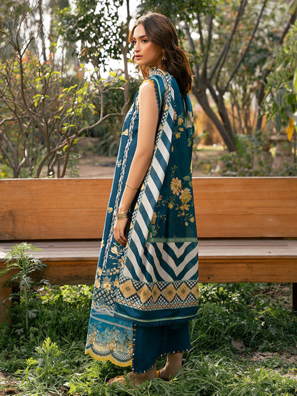 Bin Ilyas | Hazel Printed Lawn 25 | 2077 - B