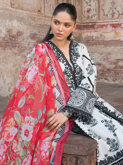 Bin Ilyas | Naqsh Naaz Luxury Lawn 25 | 2082 - A