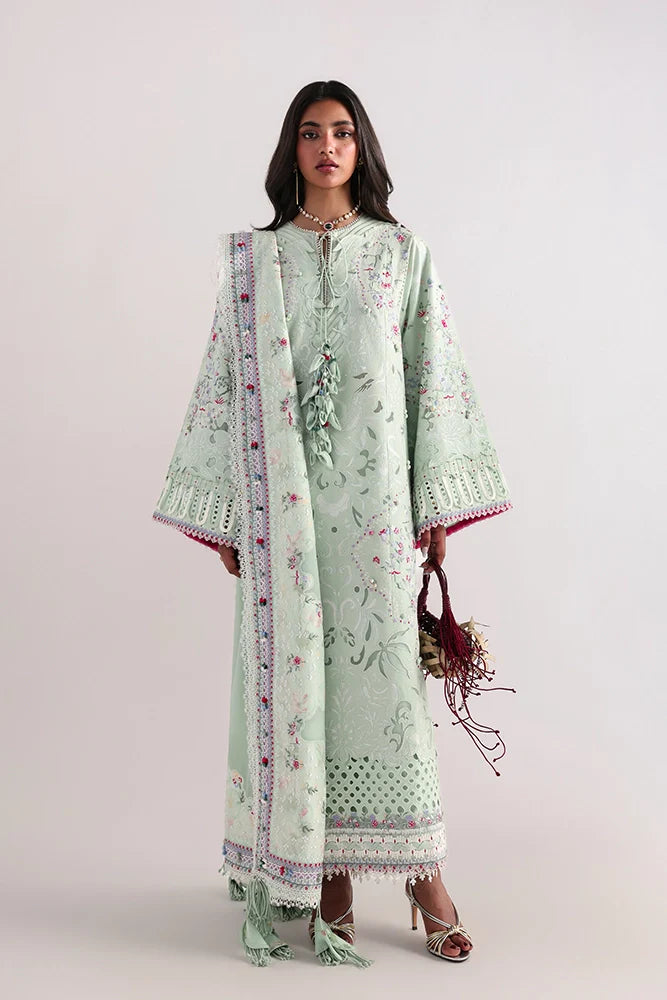 Suffuse Seroli | Mint Green Embroidered Lawn Eid Suit