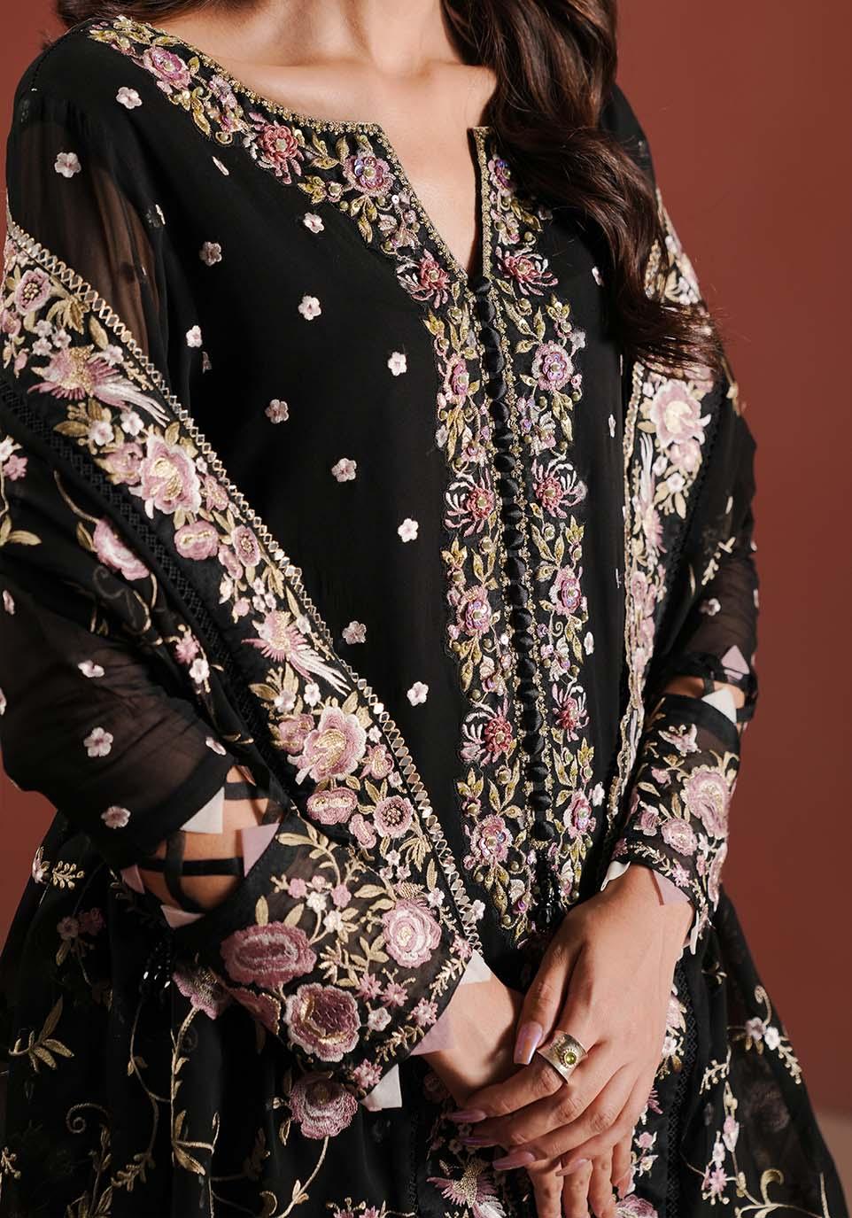 Zarqash | Lakhnawi Festive Chiffon 24 |  ZQL 003A SAHAR