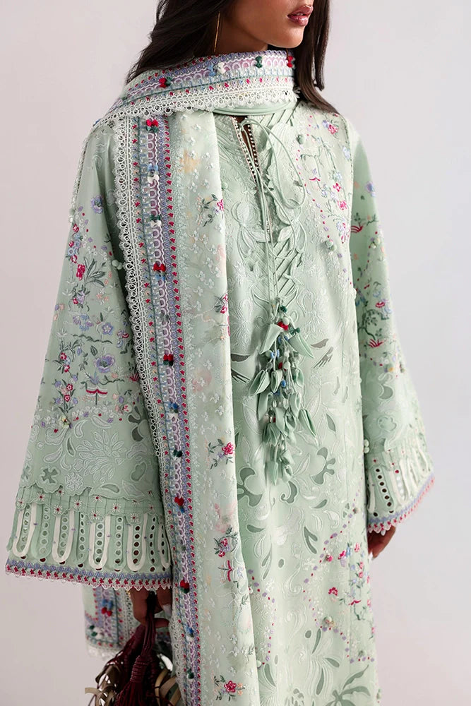 Suffuse Seroli | Mint Green Embroidered Lawn Eid Suit