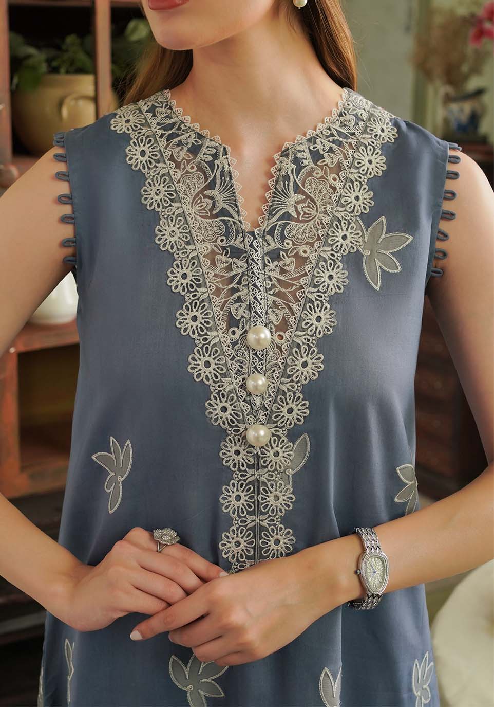 Zarqash | Tresor Luxury Lawn 24 | ZQT 004 THISTLE - House Of Anaya