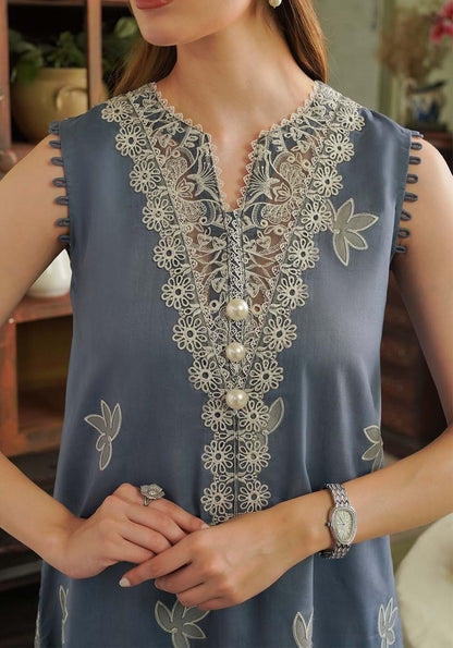 Zarqash | Tresor Luxury Lawn 24 | ZQT 004 THISTLE - House Of Anaya