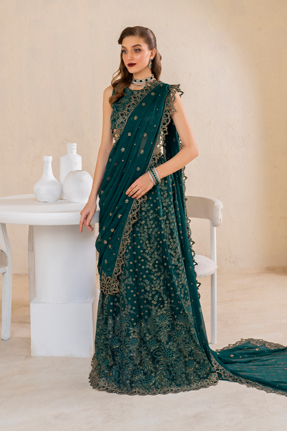 Iznik | Chinnon Chiffon | CC-47 Embroidered Chiffon - House Of Anaya