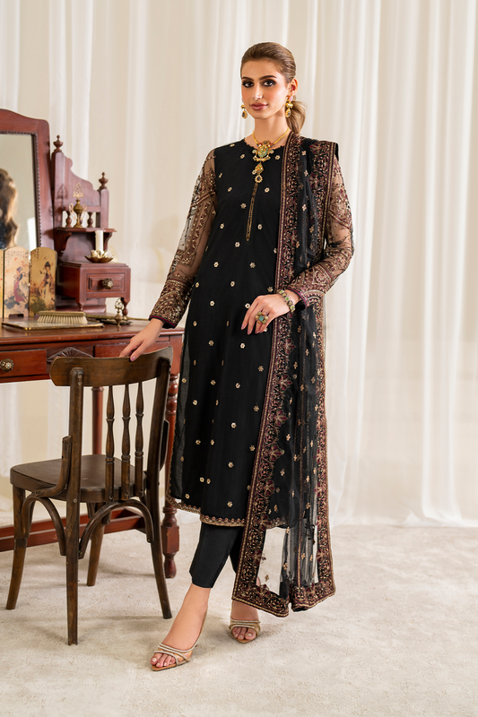 Iznik | Exclusive Formals | UE-288 Embroidered Net