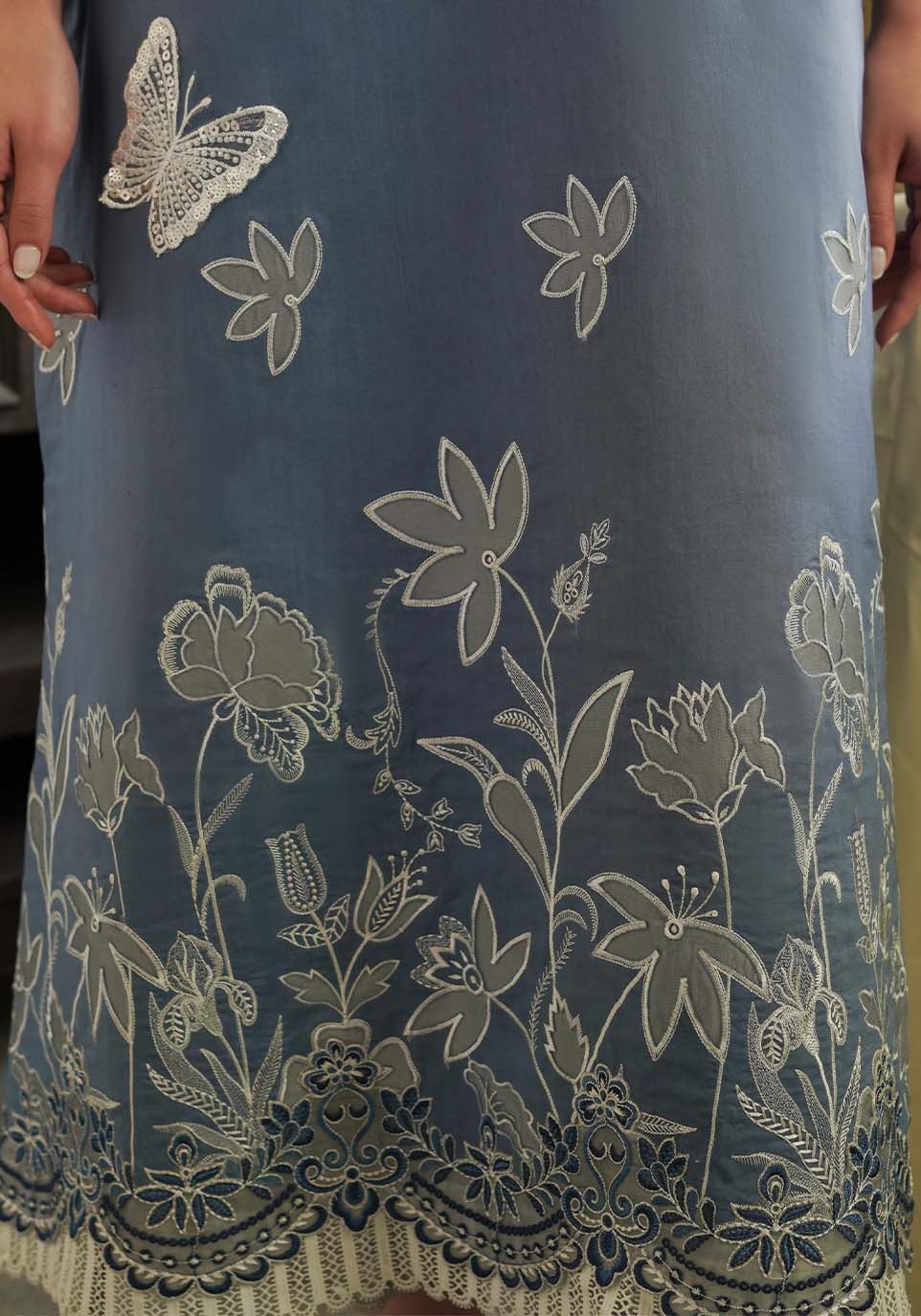 Zarqash | Tresor Luxury Lawn 24 | ZQT 004 THISTLE - House Of Anaya
