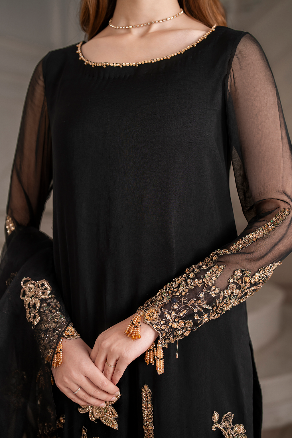 Iznik I Festive Formal I UE-417 Embroidered Chiffon