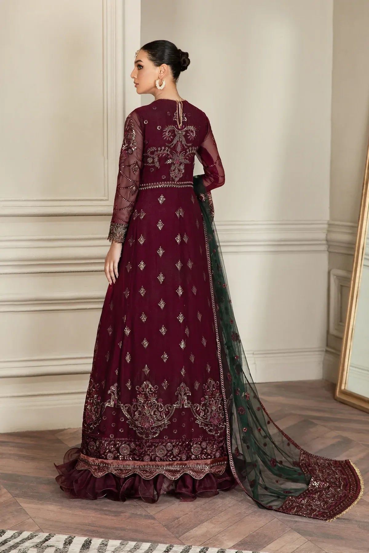 Zarif | Mehroz Formals | Berry Wood - House Of Anaya