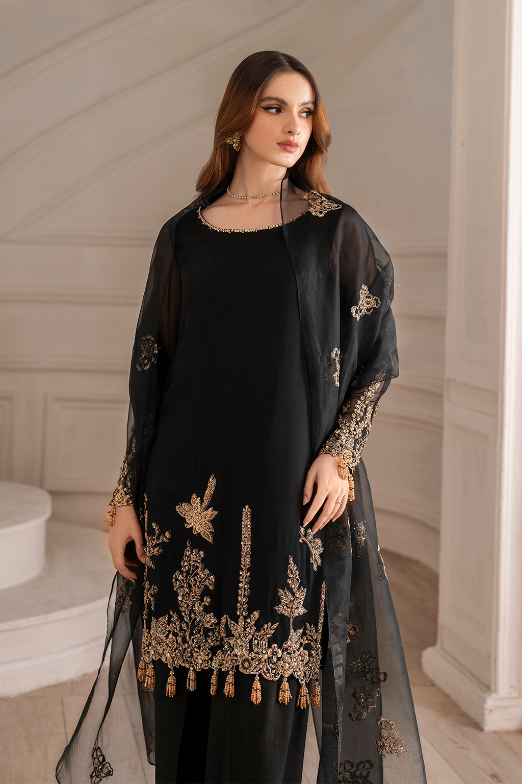 Iznik I Festive Formal I UE-417 Embroidered Chiffon