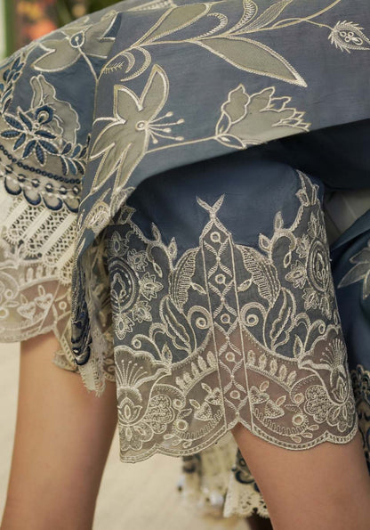 Zarqash | Tresor Luxury Lawn 24 | ZQT 004 THISTLE - House Of Anaya