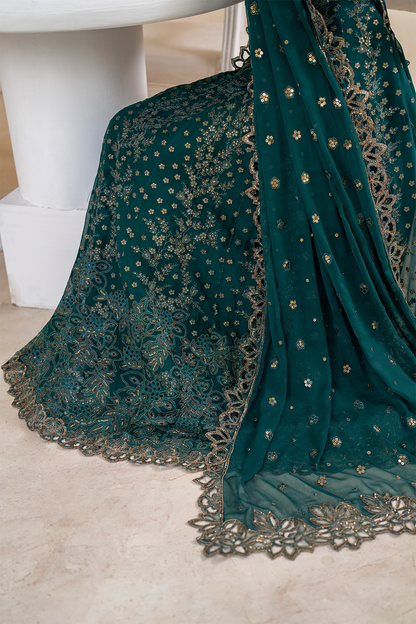 Iznik | Chinnon Chiffon | CC-47 Embroidered Chiffon - House Of Anaya