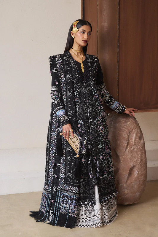 Suffuse Meravi | Black Embroidered Lawn Eid Suit