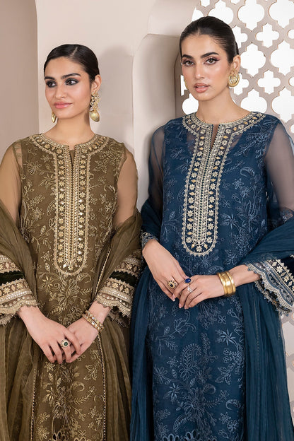 BAROQUE-EMBROIDERED ORGANZA UF-413 - Riwayat-e-khas