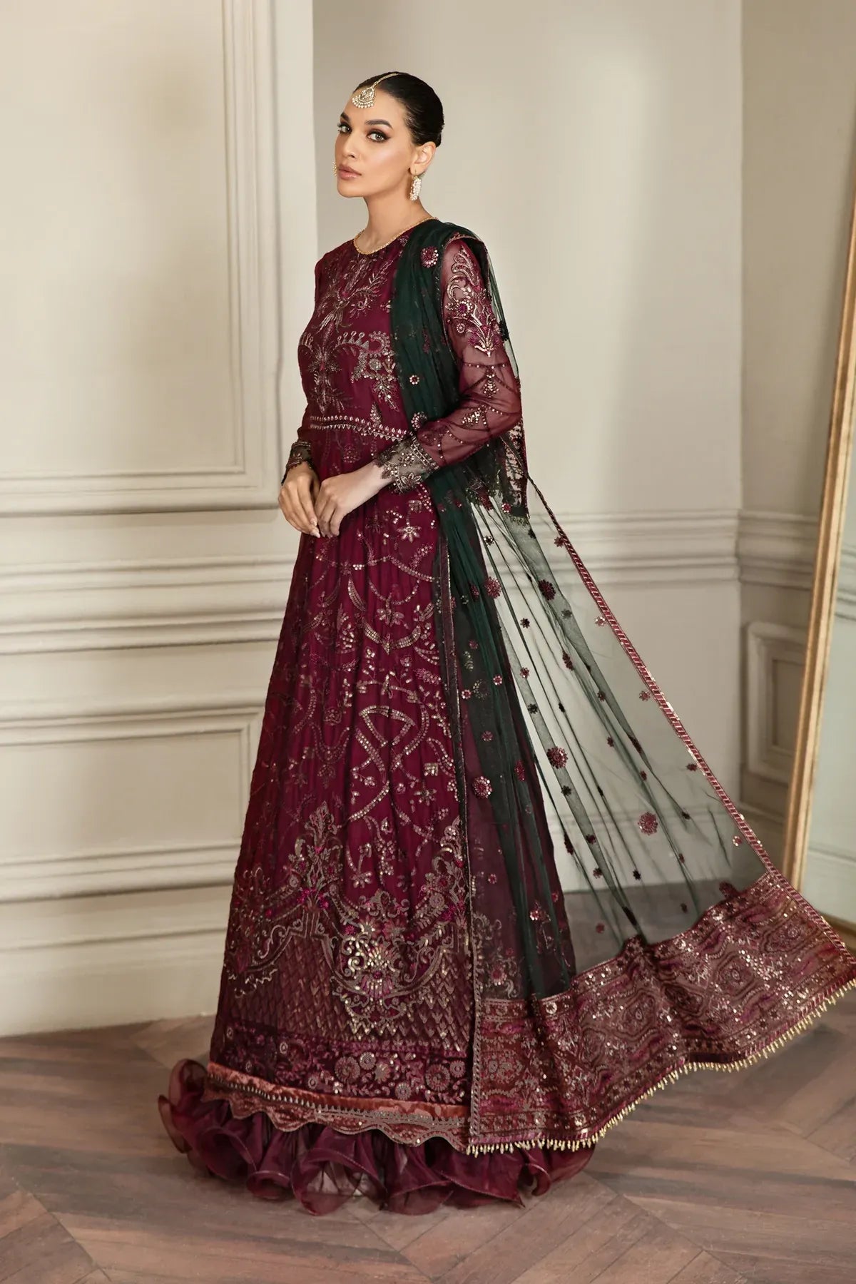 Zarif | Mehroz Formals | Berry Wood - House Of Anaya