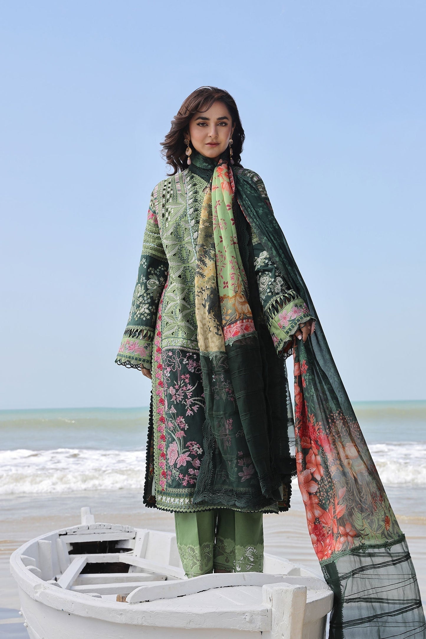 Maryam Hussain | Luxury Lawn 24 | GARDENIA - House Of Anaya