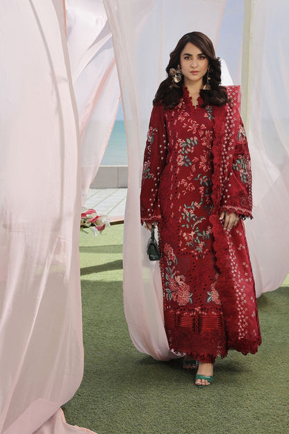 Maryam Hussain | Luxury Lawn 24 | CRIMSON - House Of Anaya