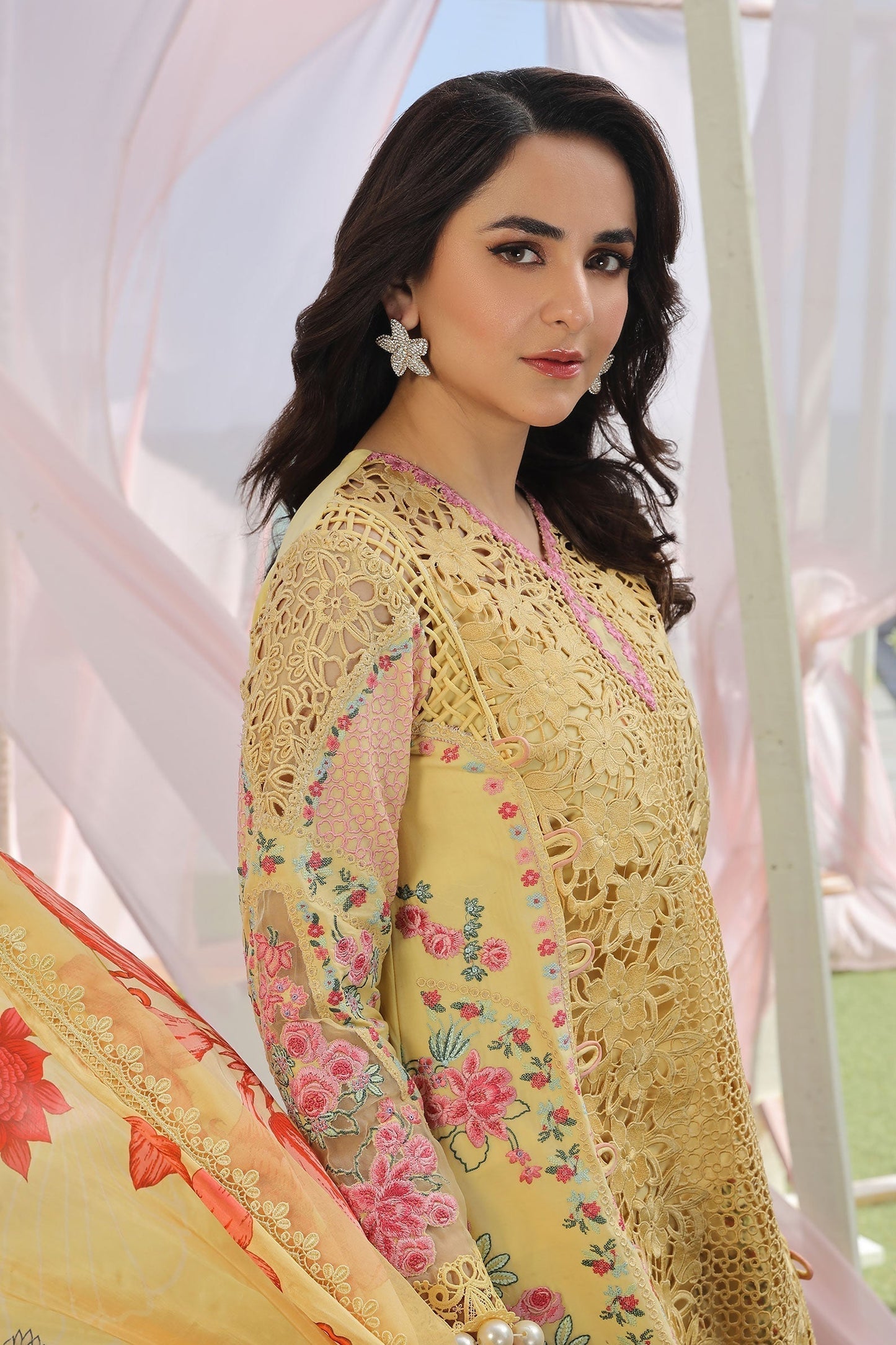 Maryam Hussain | Luxury Lawn 24 | TROPICA - House Of Anaya