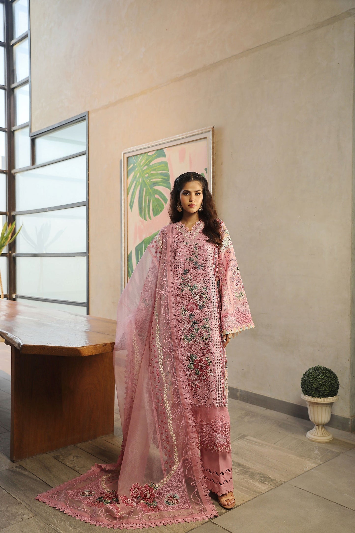 Maryam Hussain | Luxury Lawn 24 | CORAL - House Of Anaya