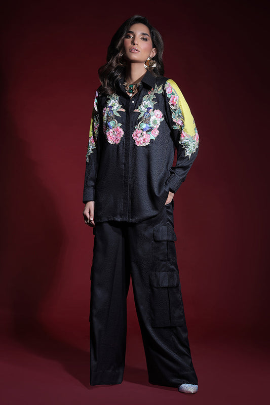 Wardha Saleem | Luxury Pret Fusion Wear | ONYX CORD-SET (2PC) - House Of Anaya