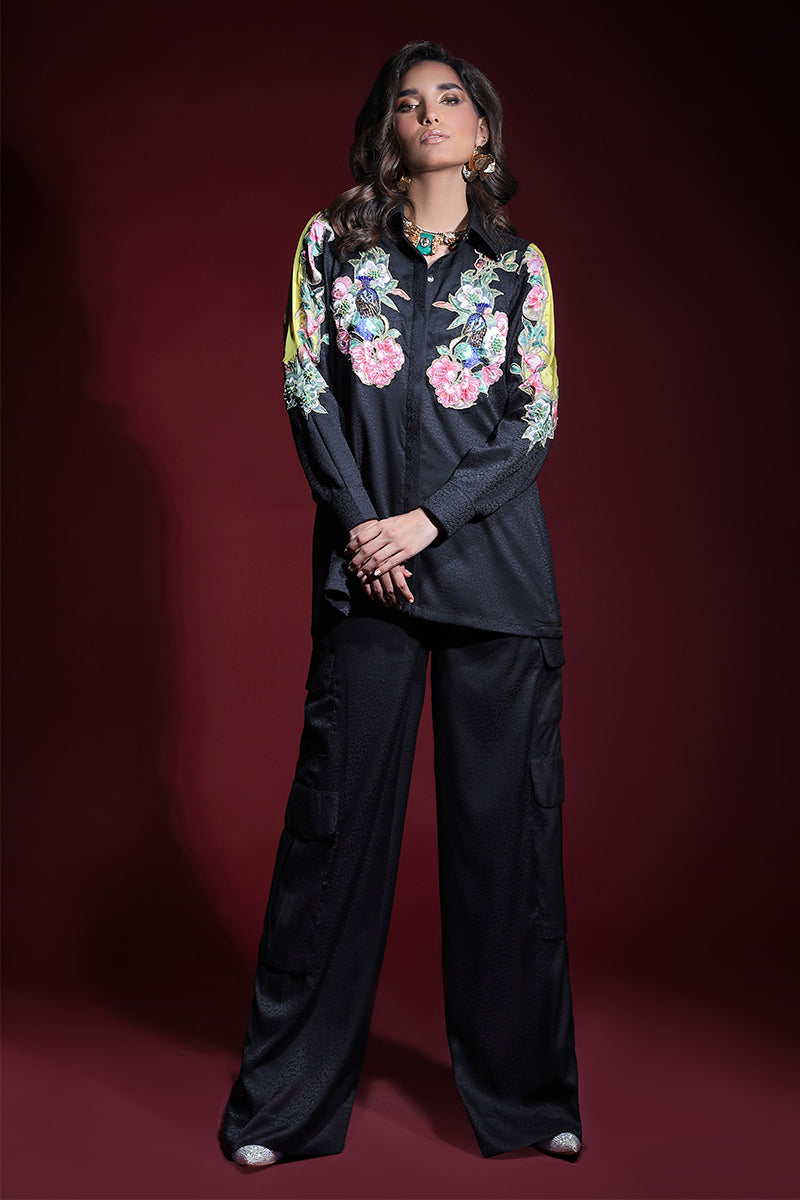 Wardha Saleem | Luxury Pret Fusion Wear | ONYX CORD-SET (2PC) - House Of Anaya