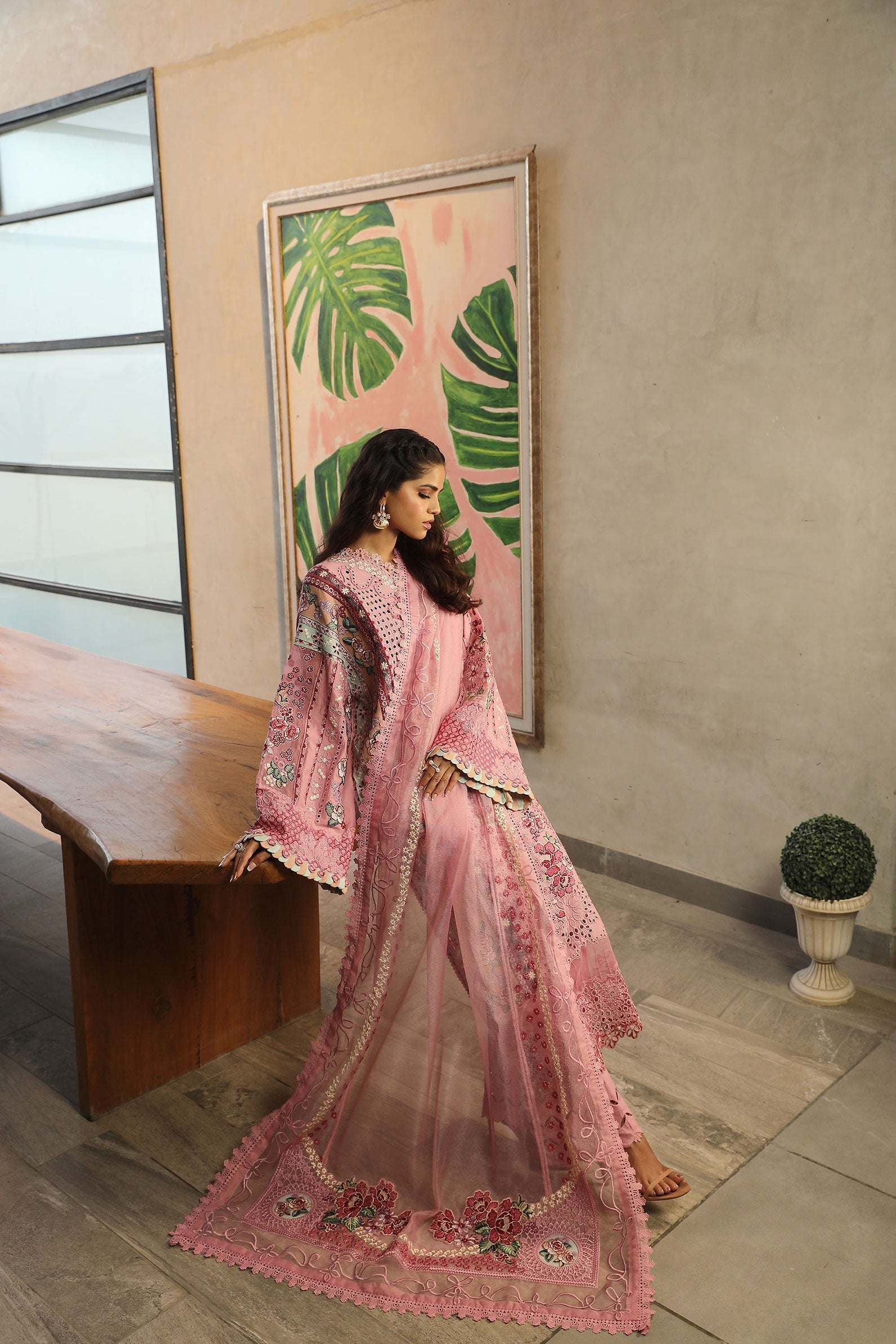 Maryam Hussain | Luxury Lawn 24 | CORAL - House Of Anaya