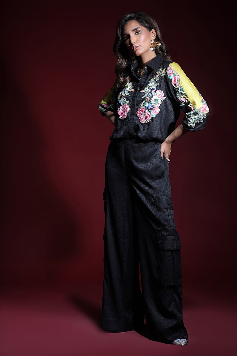 Wardha Saleem | Luxury Pret Fusion Wear | ONYX CORD-SET (2PC) - House Of Anaya