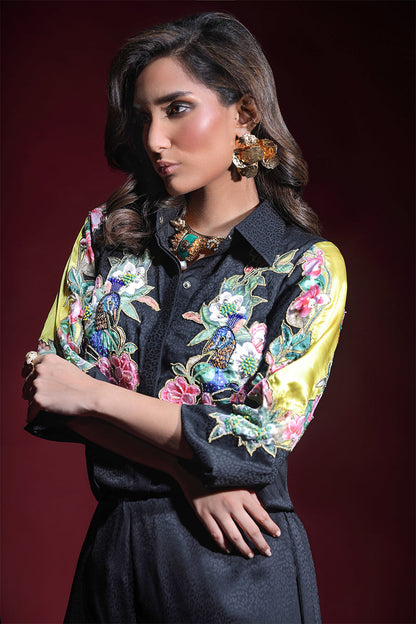 Wardha Saleem | Luxury Pret Fusion Wear | ONYX CORD-SET (2PC) - House Of Anaya