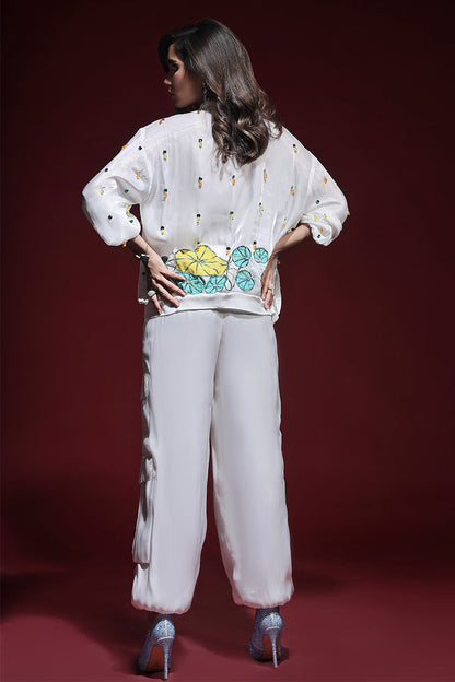 Wardha Saleem | Luxury Pret Fusion Wear | ZARA BOMBER JACKET WITH CARGO PANTS (2PC) - House Of Anaya