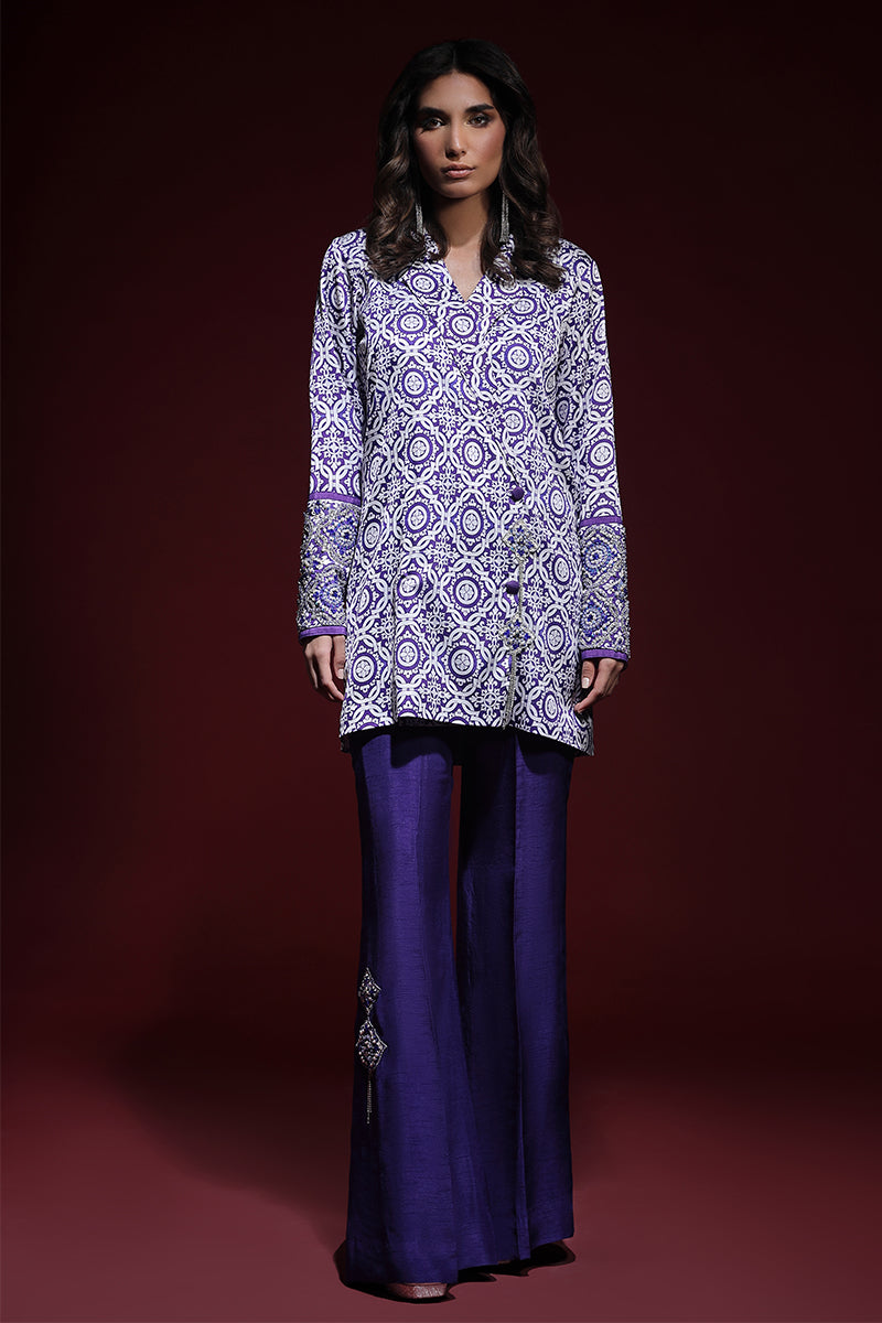Wardha Saleem | Luxury Pret Fusion Wear | SAPHIR FORMAL CORD-SET (2PC) - House Of Anaya