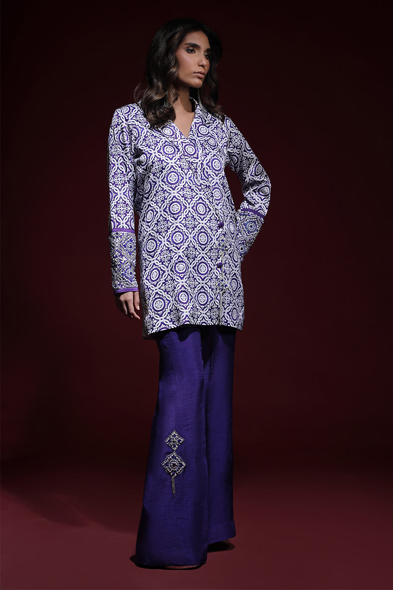 Wardha Saleem | Luxury Pret Fusion Wear | SAPHIR FORMAL CORD-SET (2PC) - House Of Anaya