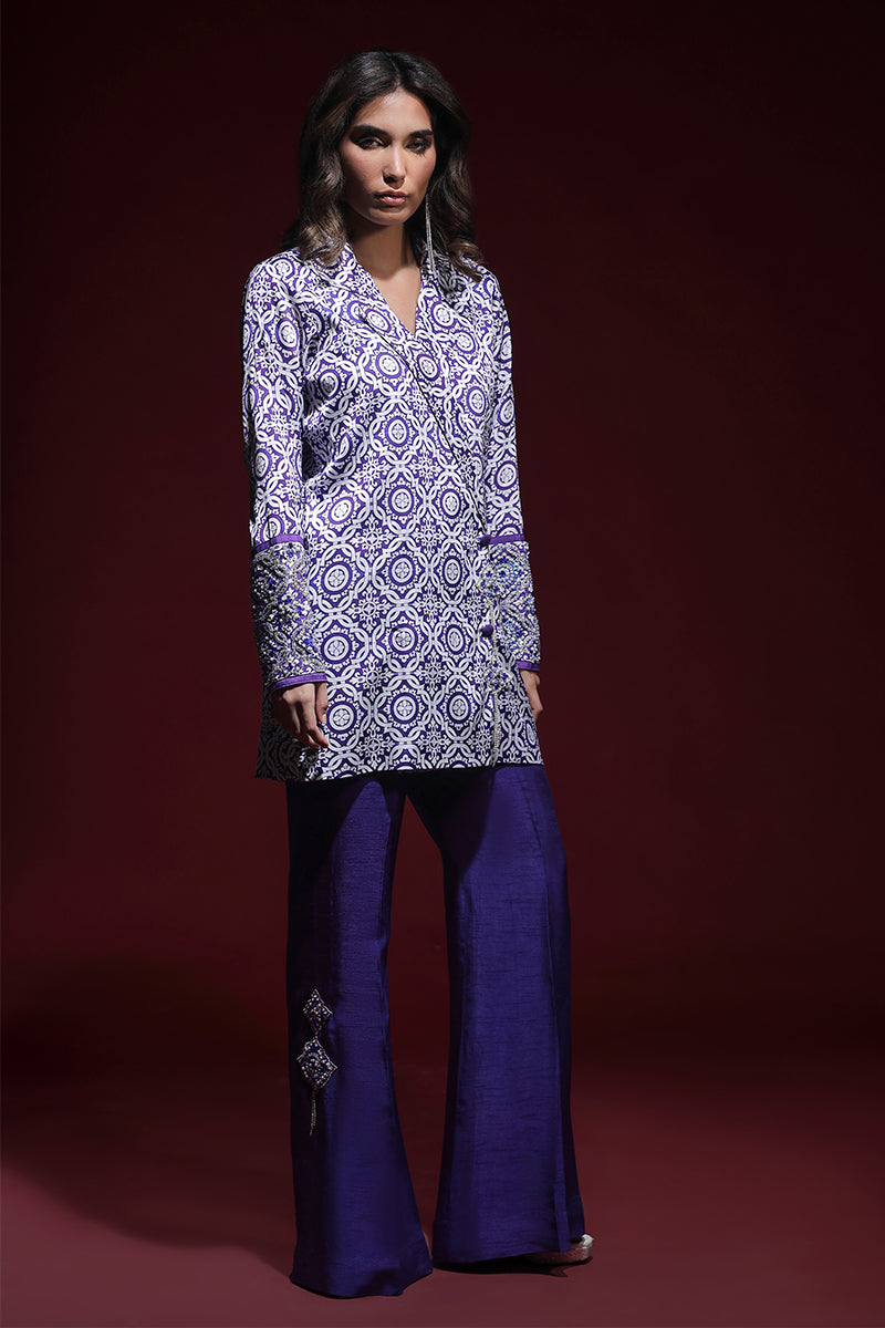 Wardha Saleem | Luxury Pret Fusion Wear | SAPHIR FORMAL CORD-SET (2PC) - House Of Anaya