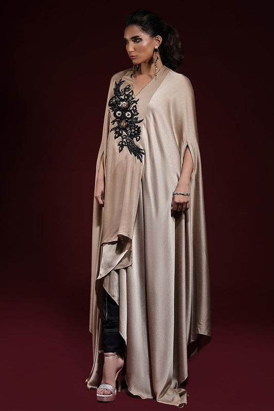 Wardha Saleem | Luxury Pret Fusion Wear | SAHARA DRAPE WITH PANTS (2PC) - House Of Anaya